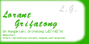 lorant grifatong business card